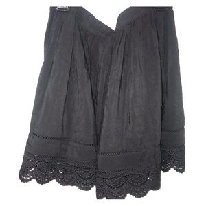 Black Skirt with Lace End